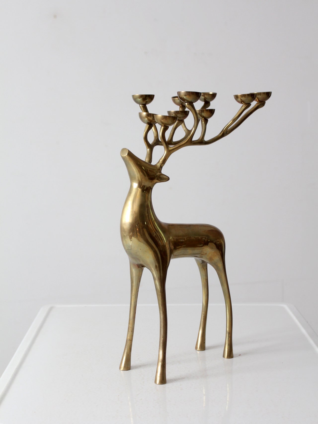 vintage brass deer candle tea light holder