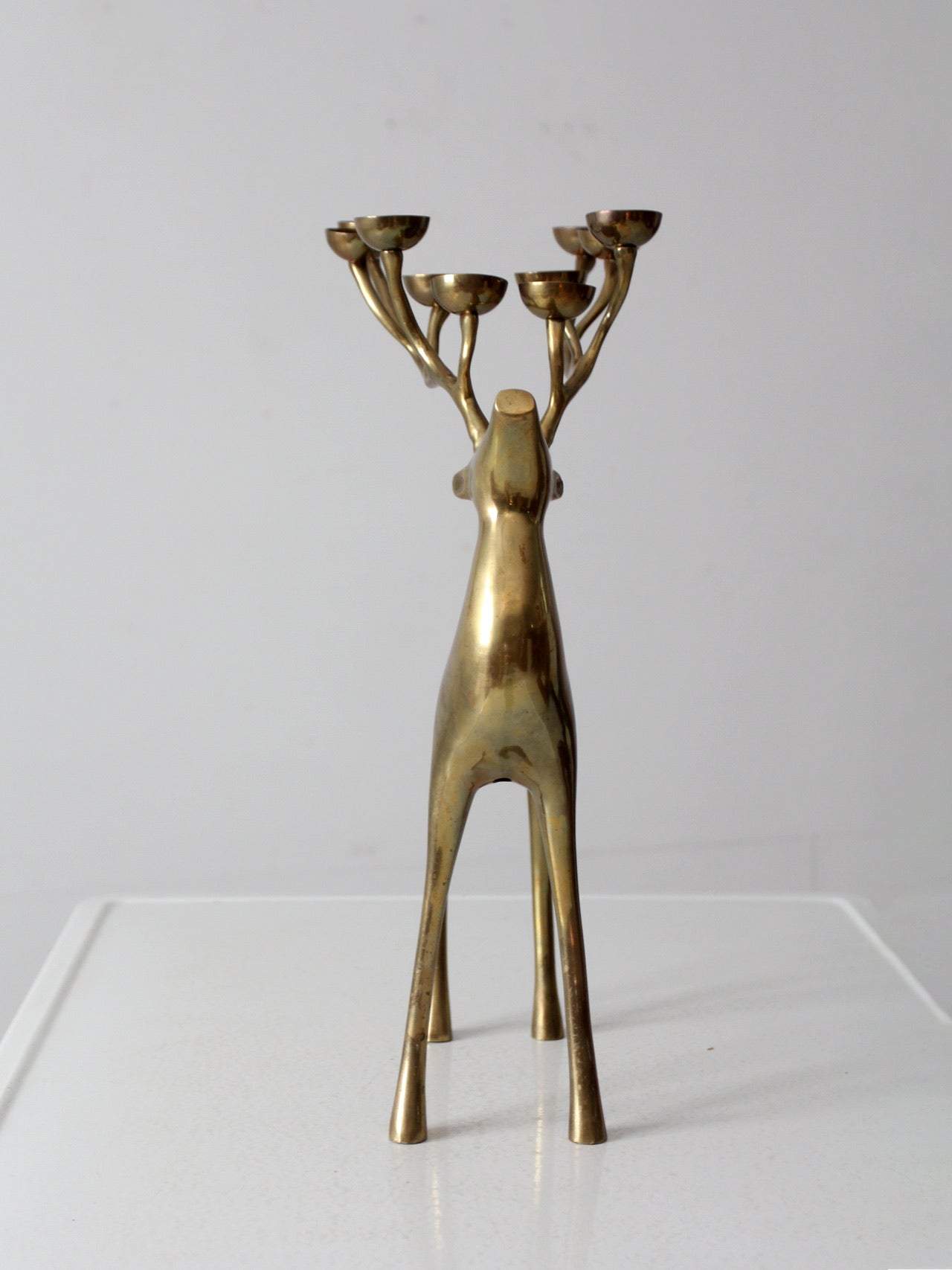 vintage brass deer candle tea light holder