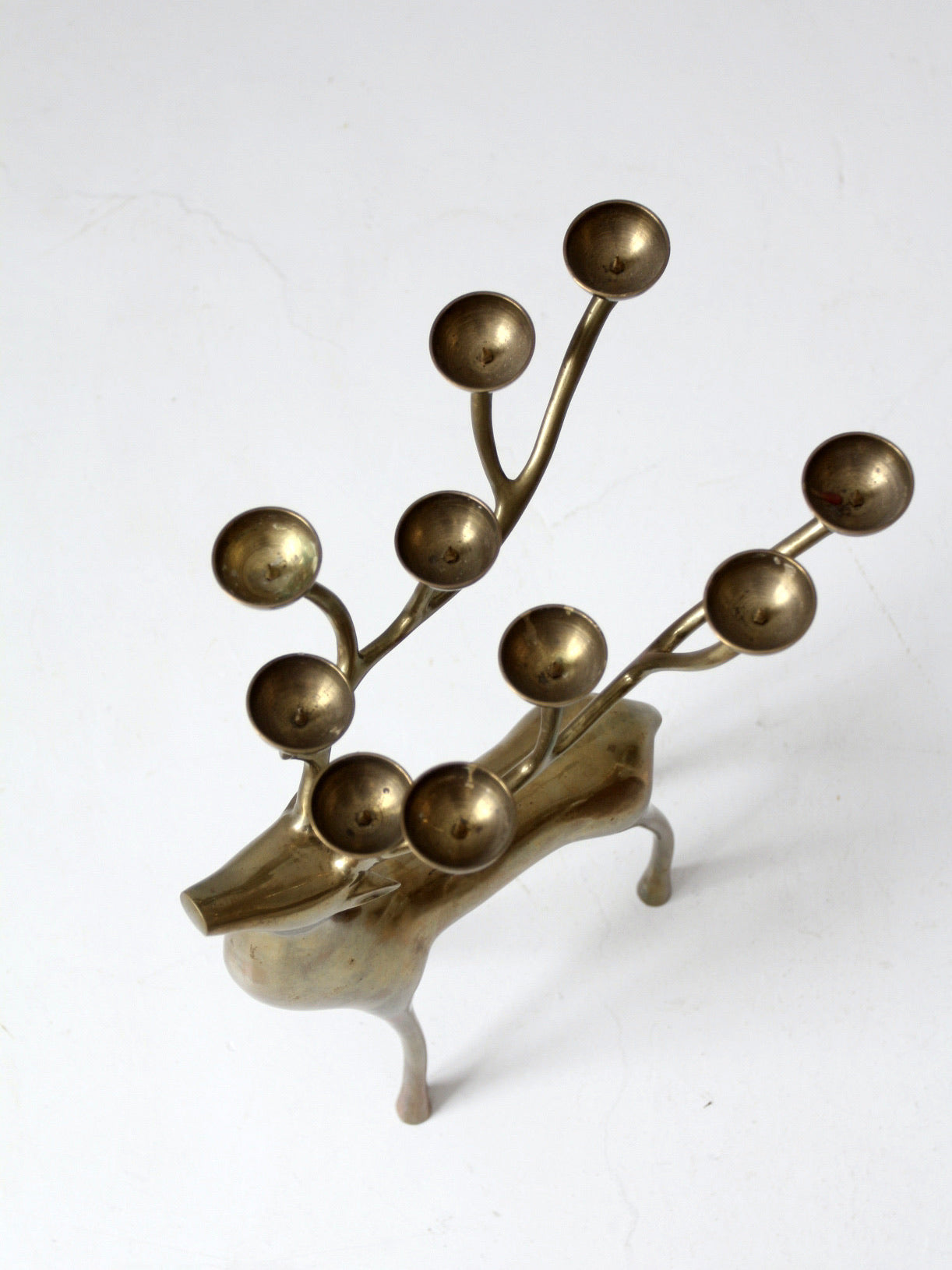vintage brass deer candle tea light holder