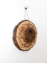 vintage wood slice wall art
