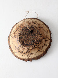 vintage wood slice wall art