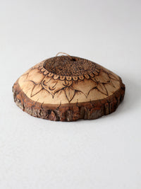 vintage wood slice wall art