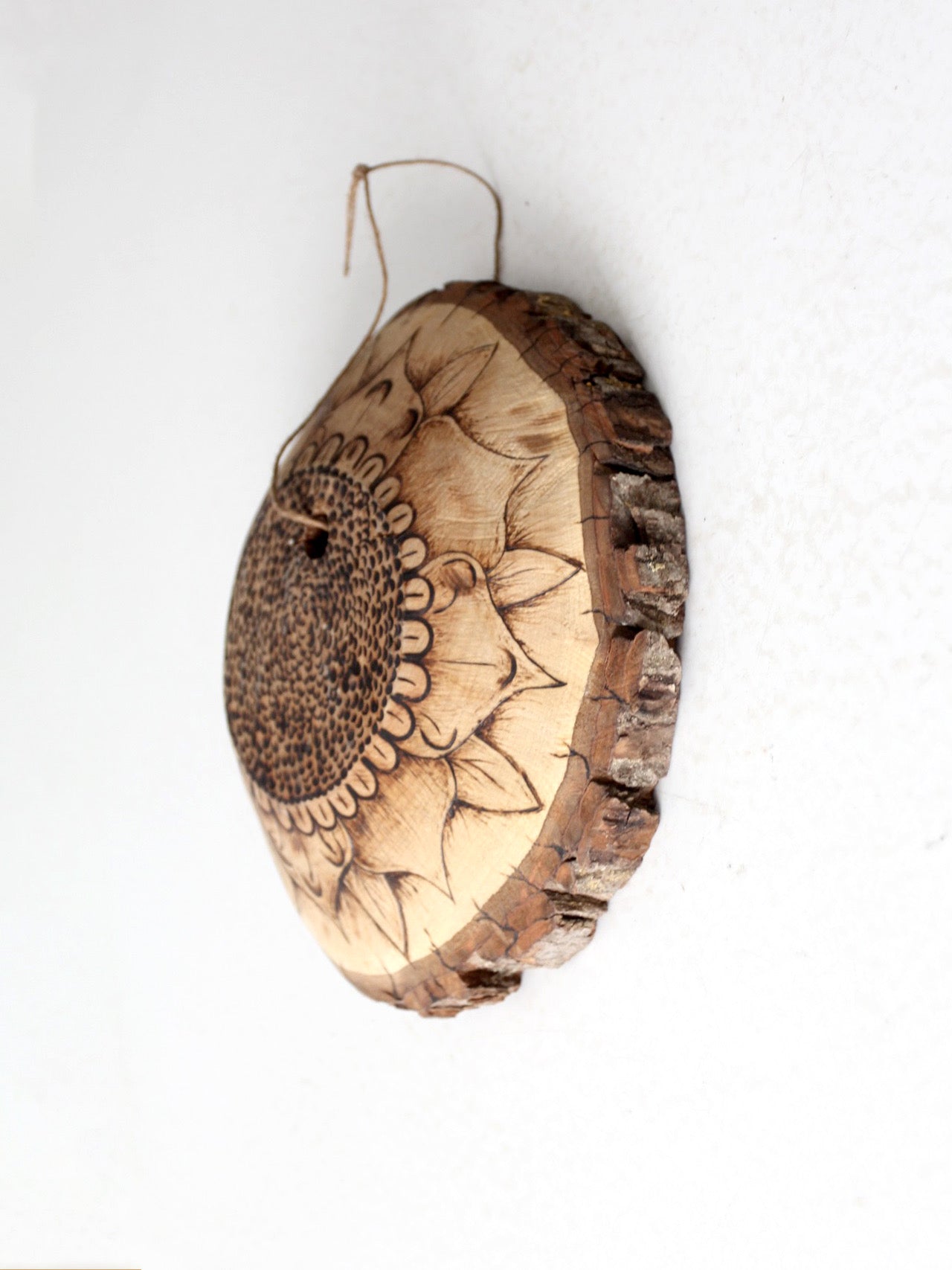 vintage wood slice wall art
