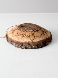 vintage wood slice wall art