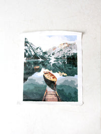 vintage boat art on canvas