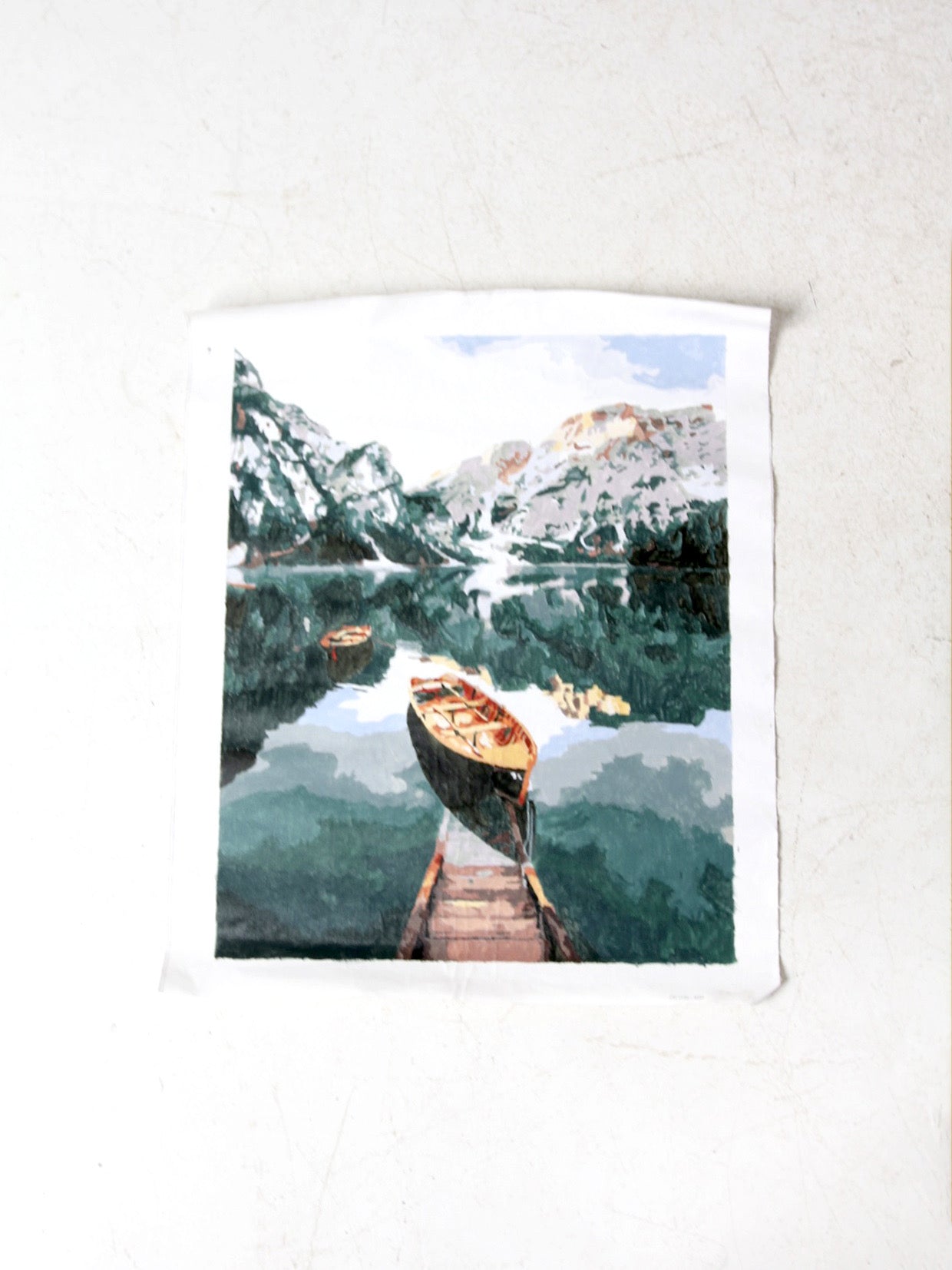 vintage boat art on canvas