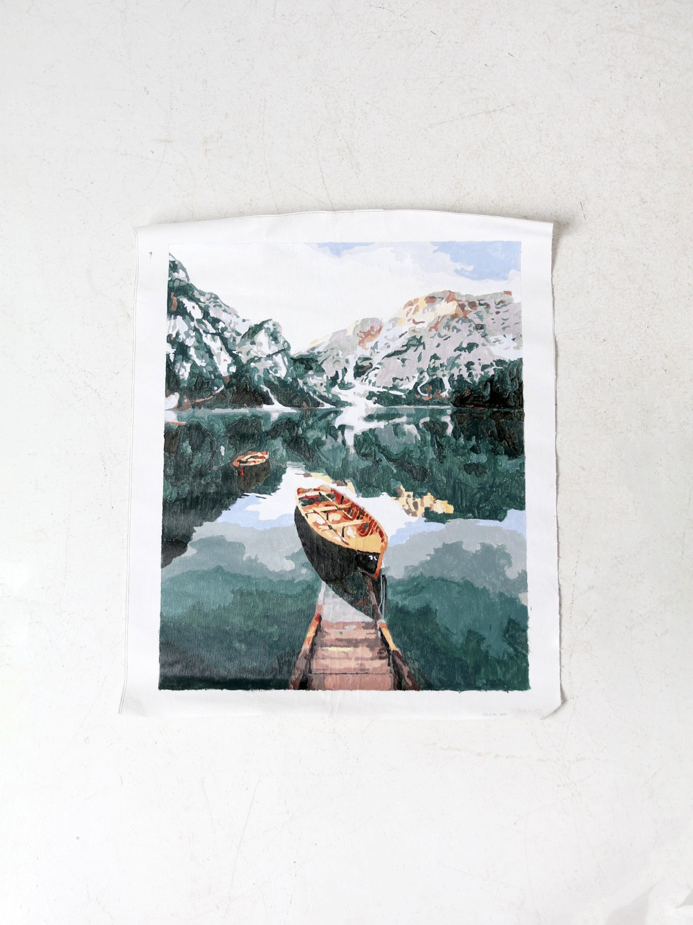 vintage boat art on canvas