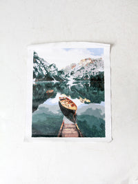 vintage boat art on canvas