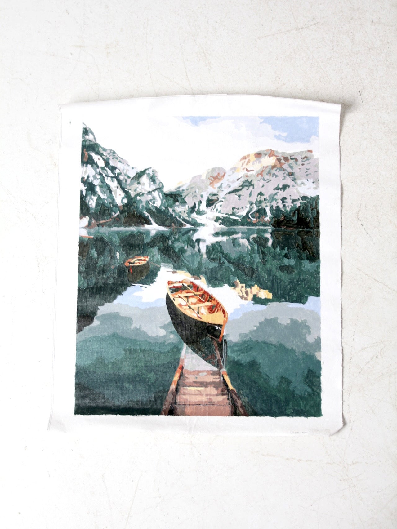 vintage boat art on canvas