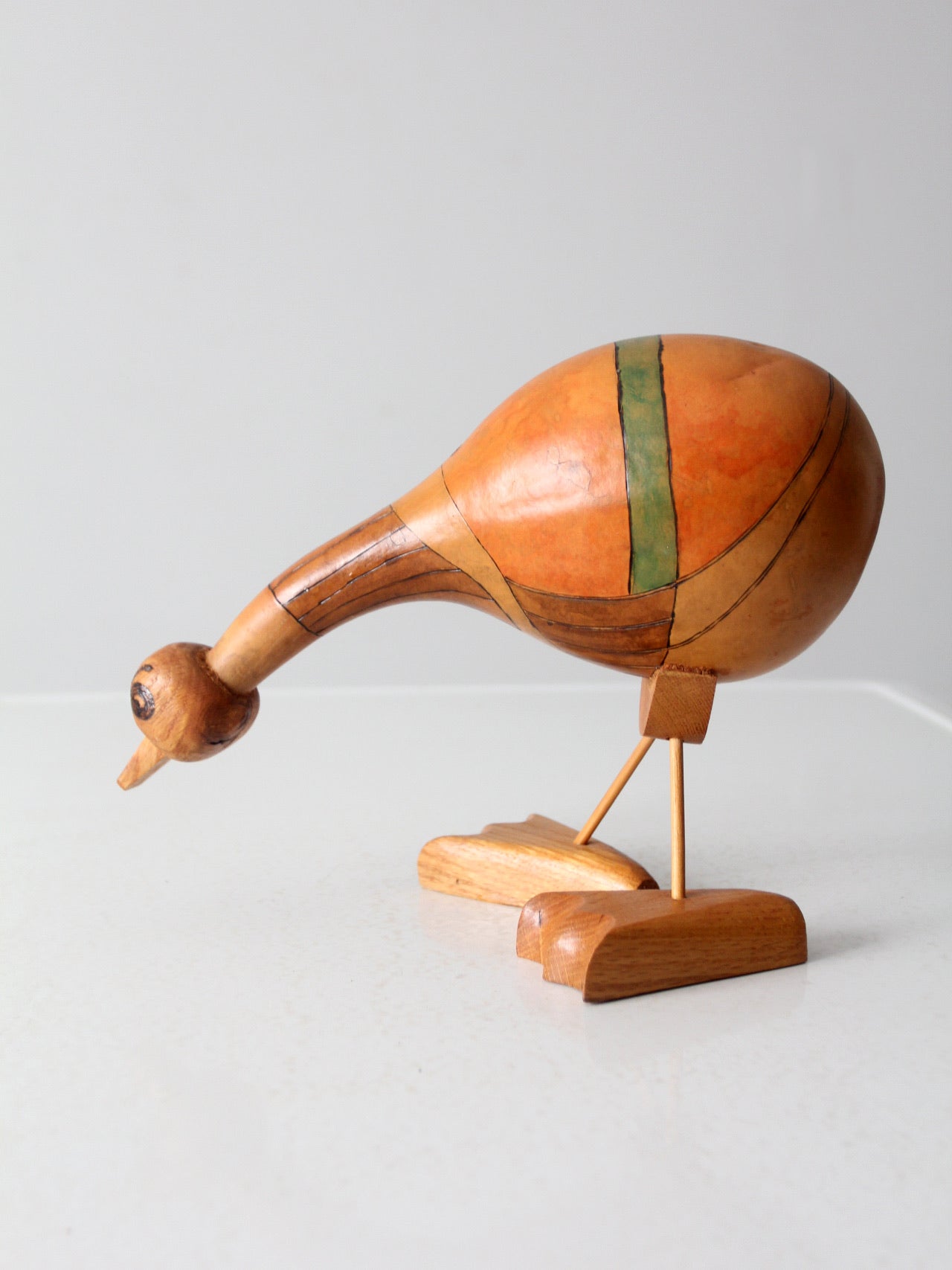 vintage gourd art bird