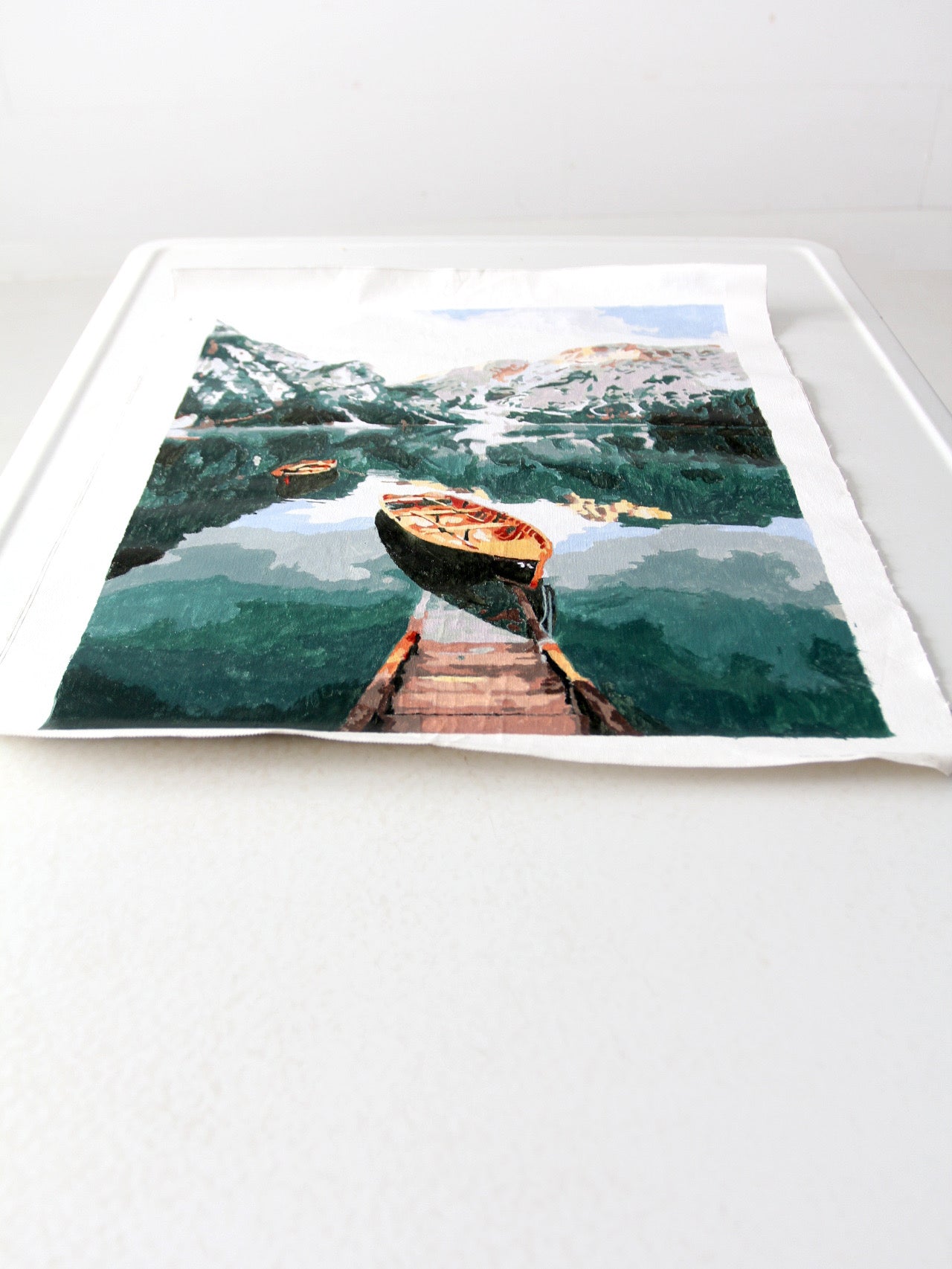 vintage boat art on canvas