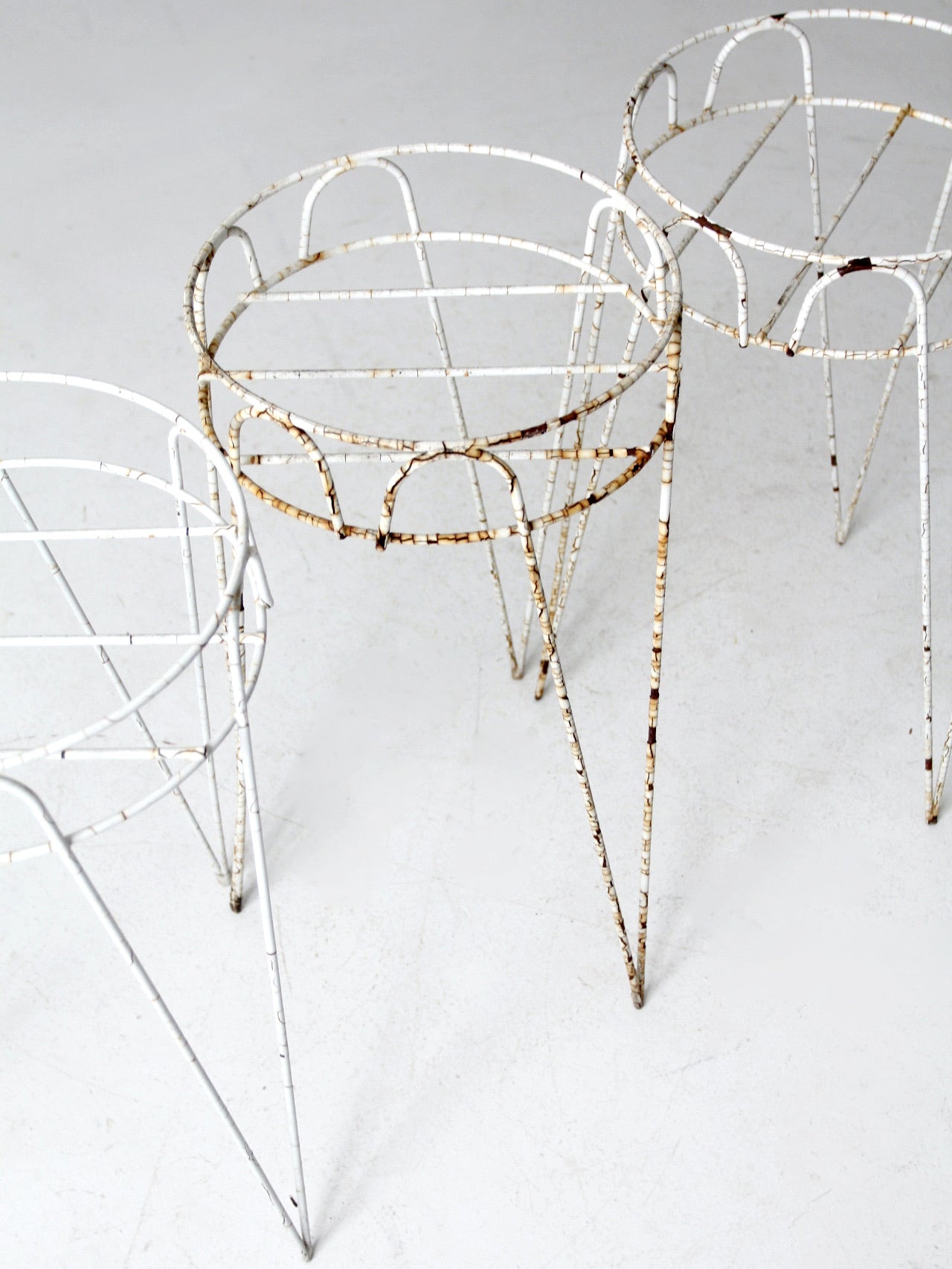 vintage hair pin leg stands set of 3