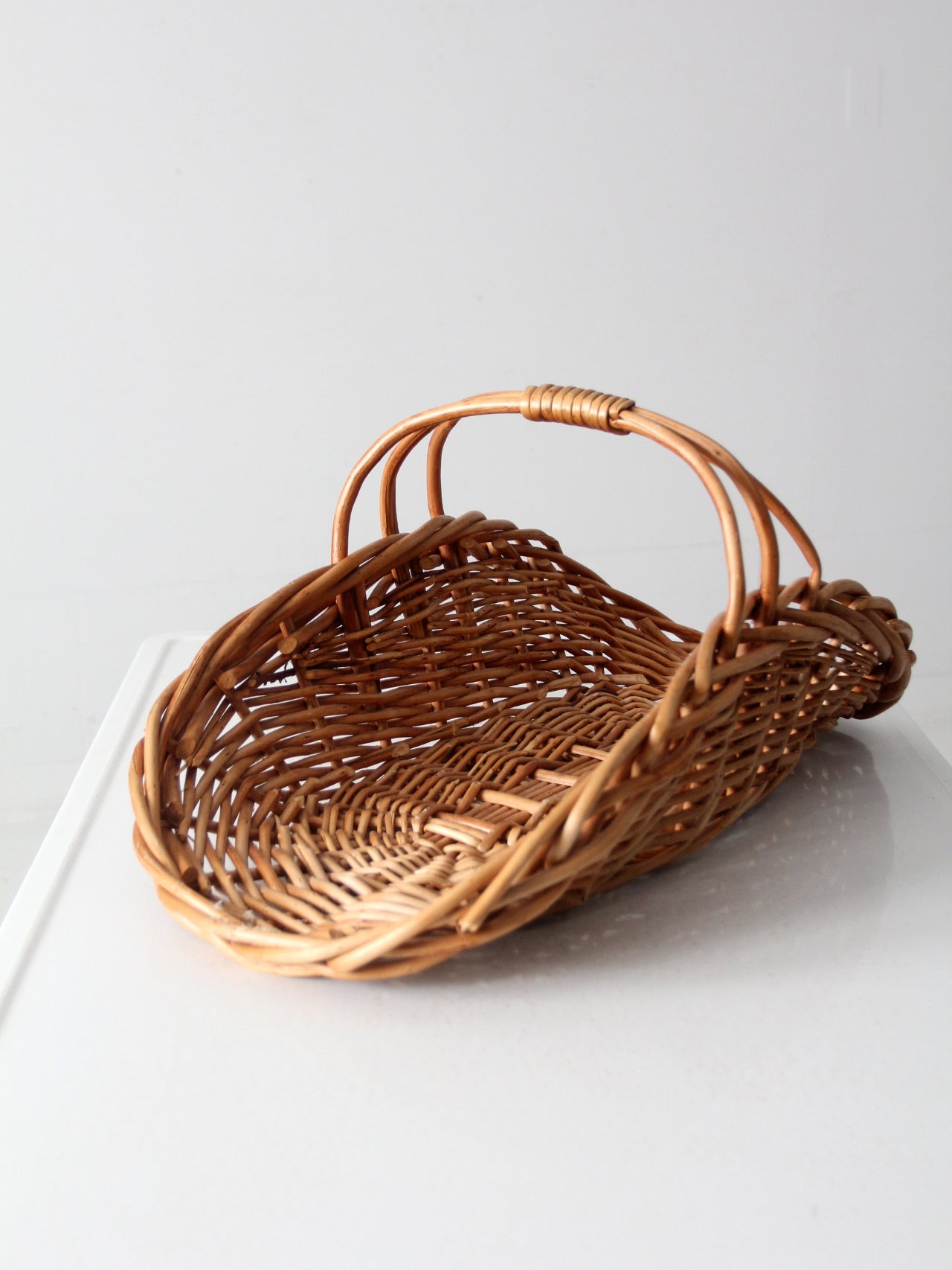 vintage wicker log basket