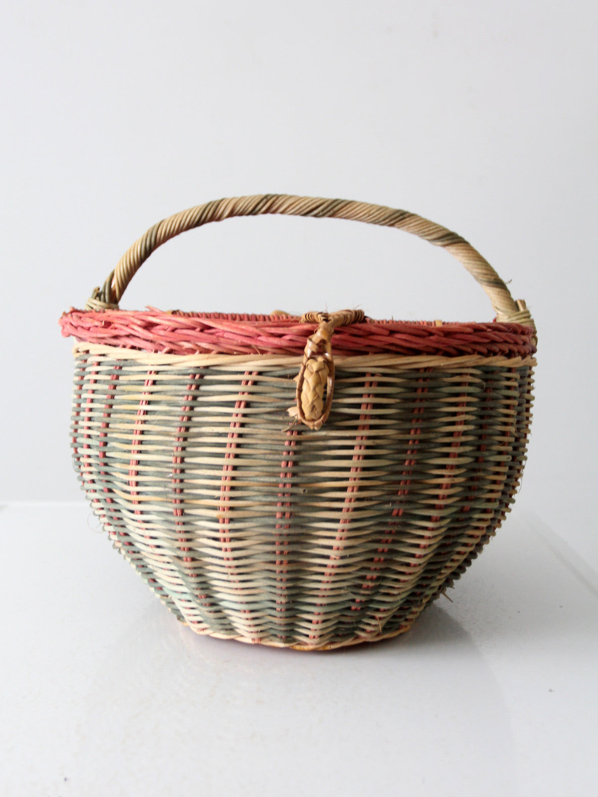 vintage watermelon picnic basket