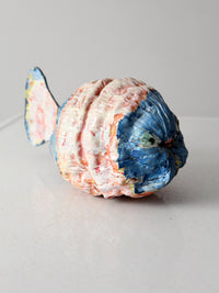 vintage handmade fish art