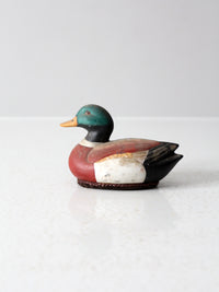 vintage wood mallard duck lint brush