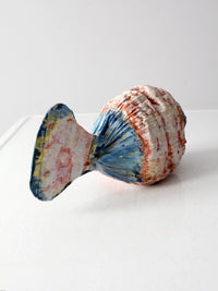 vintage handmade fish art