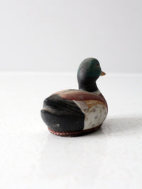 vintage wood mallard duck lint brush