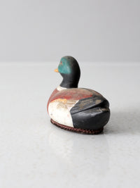 vintage wood mallard duck lint brush