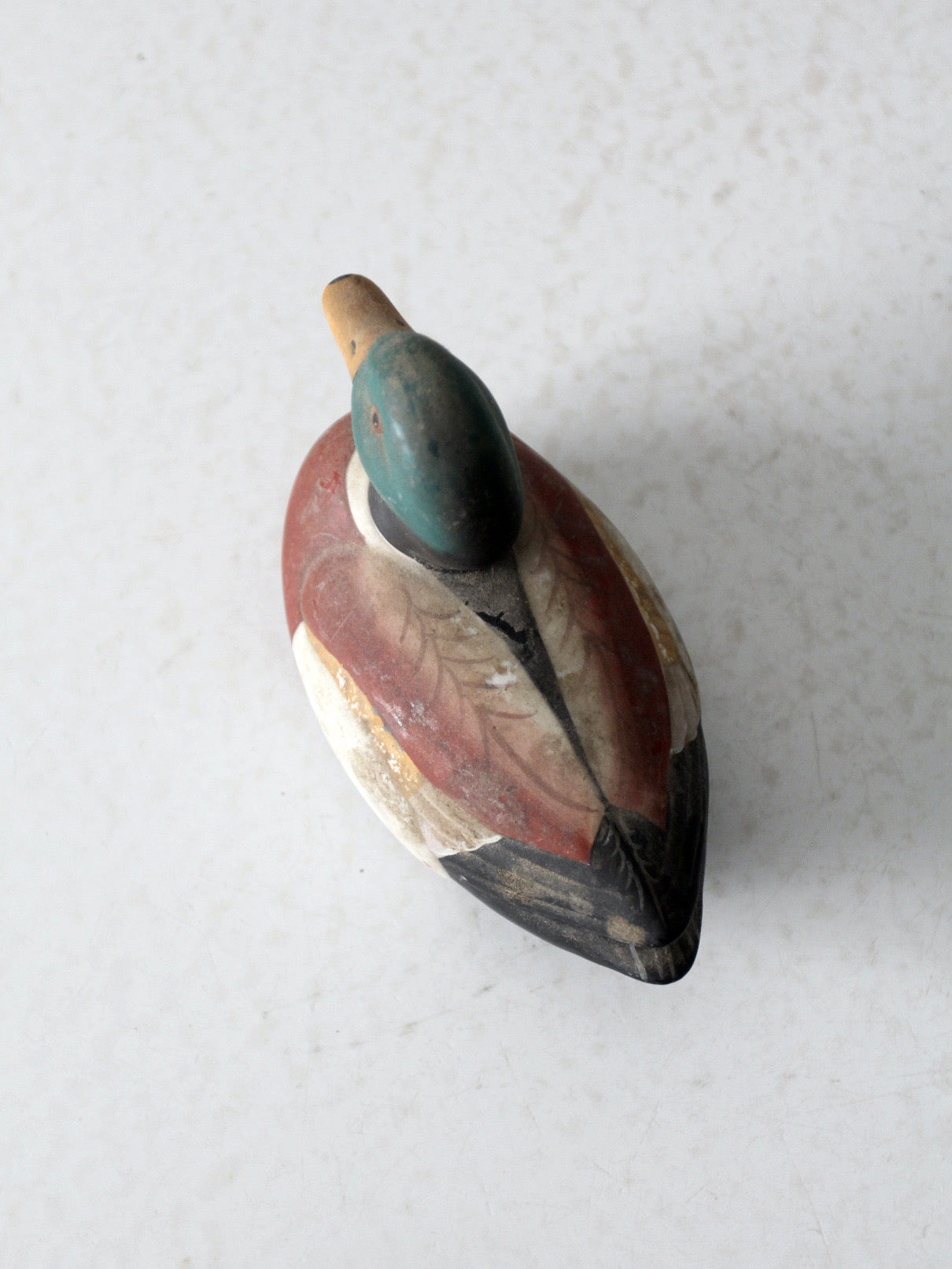 vintage wood mallard duck lint brush