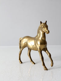 mid-century brass horse