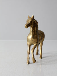 mid-century brass horse