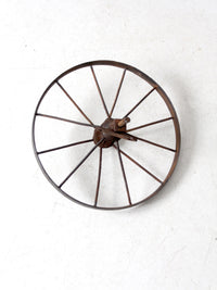 antique iron cart wheel