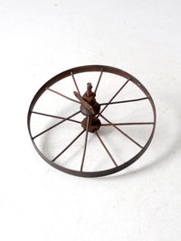antique iron cart wheel