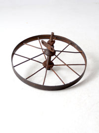antique iron cart wheel