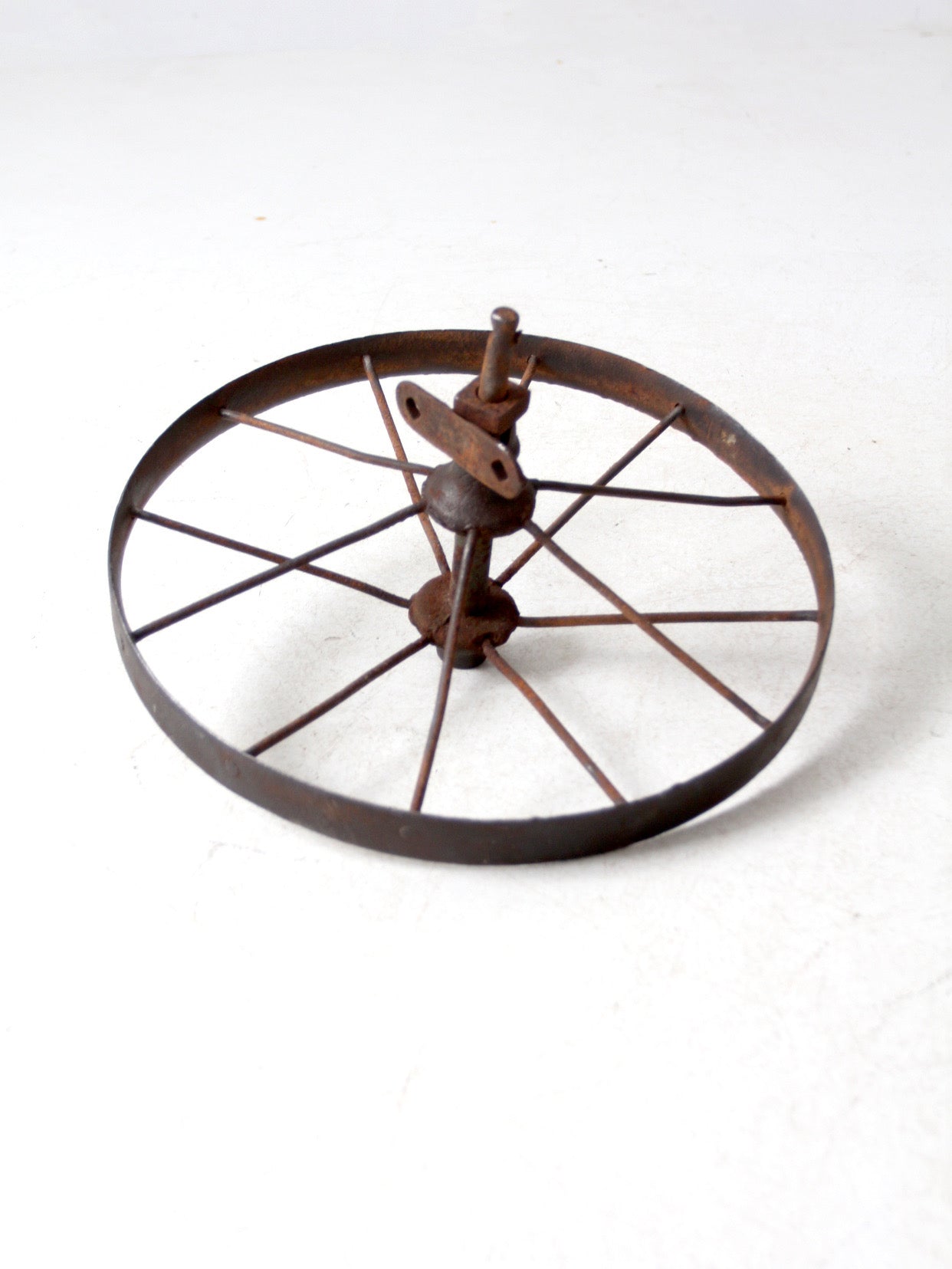 antique iron cart wheel