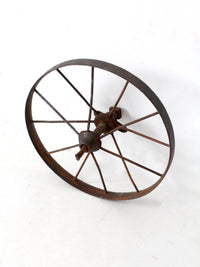 antique iron cart wheel