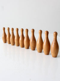 vintage tabletop wooden bowling pins set of 10