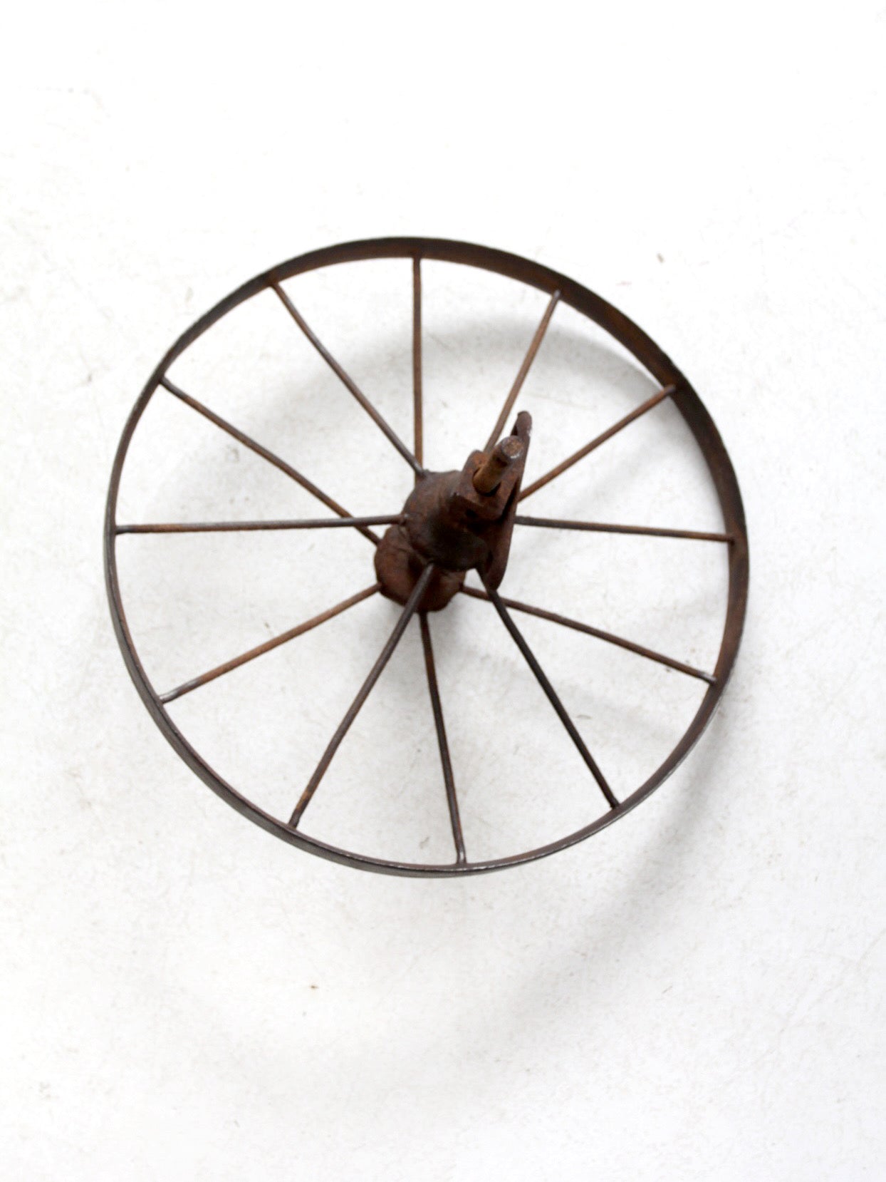 antique iron cart wheel