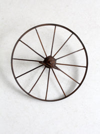 antique iron cart wheel