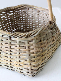 vintage handwoven cottage basket