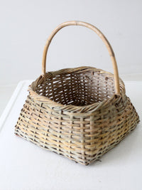 vintage handwoven cottage basket
