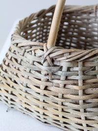 vintage handwoven cottage basket