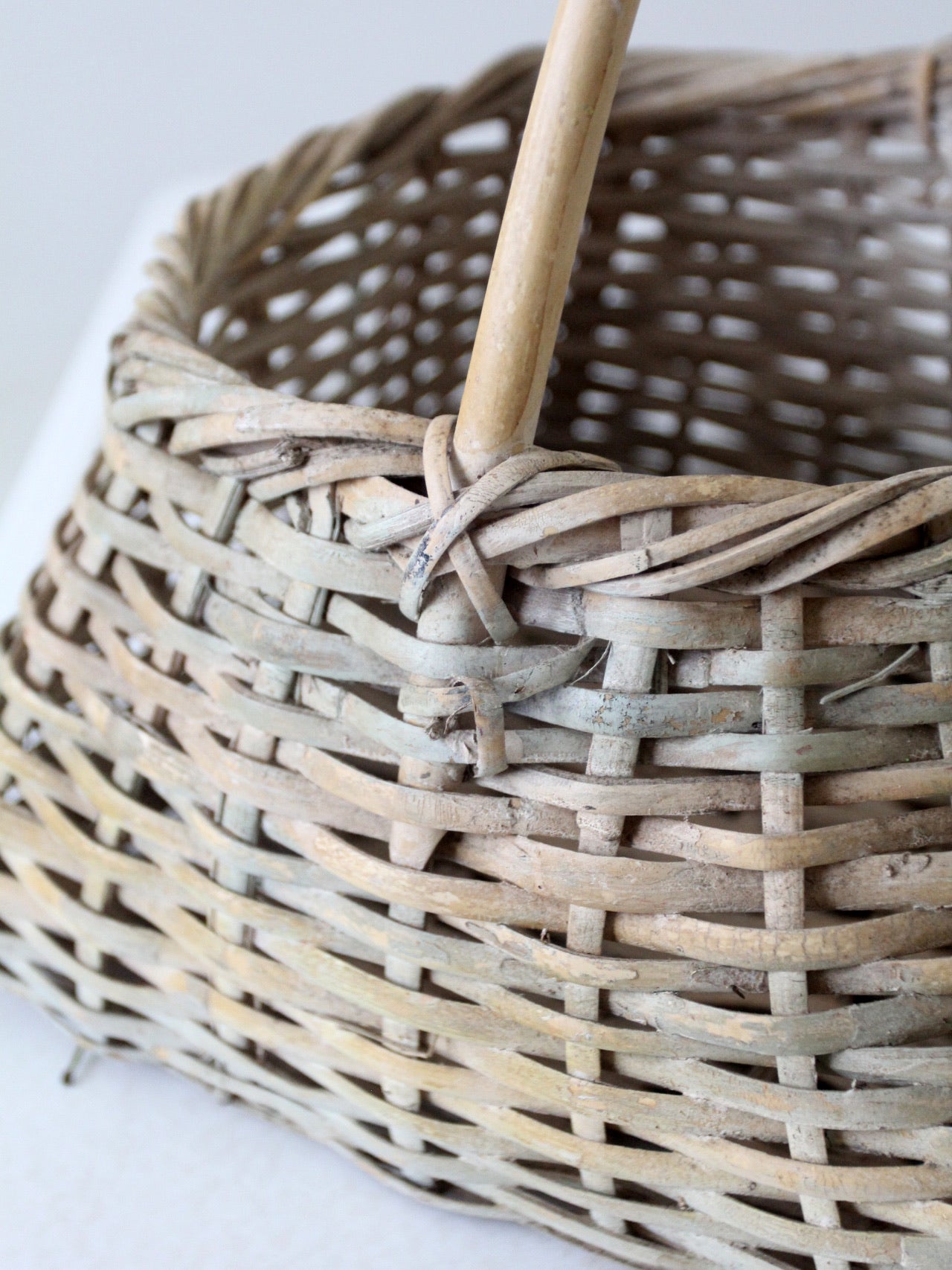 vintage handwoven cottage basket