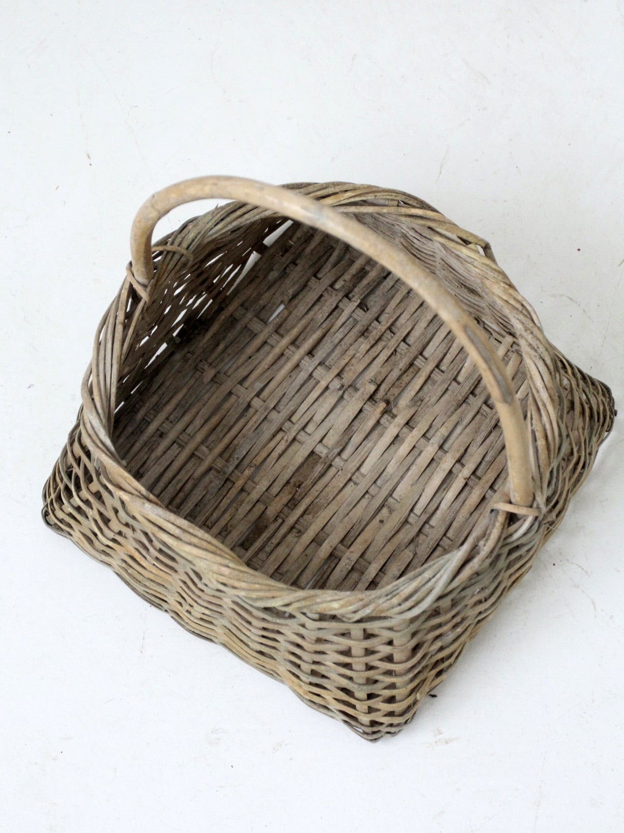 vintage handwoven cottage basket
