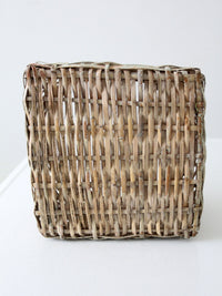 vintage handwoven cottage basket
