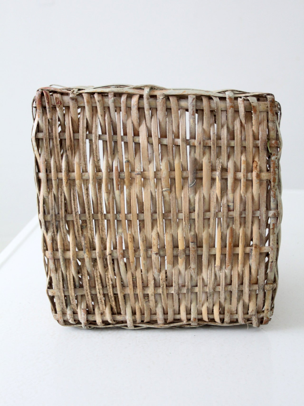 vintage handwoven cottage basket