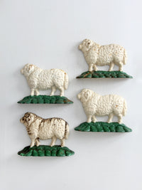 antique cast iron sheep door stops set 4