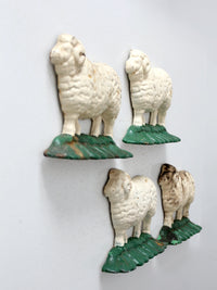 antique cast iron sheep door stops set 4