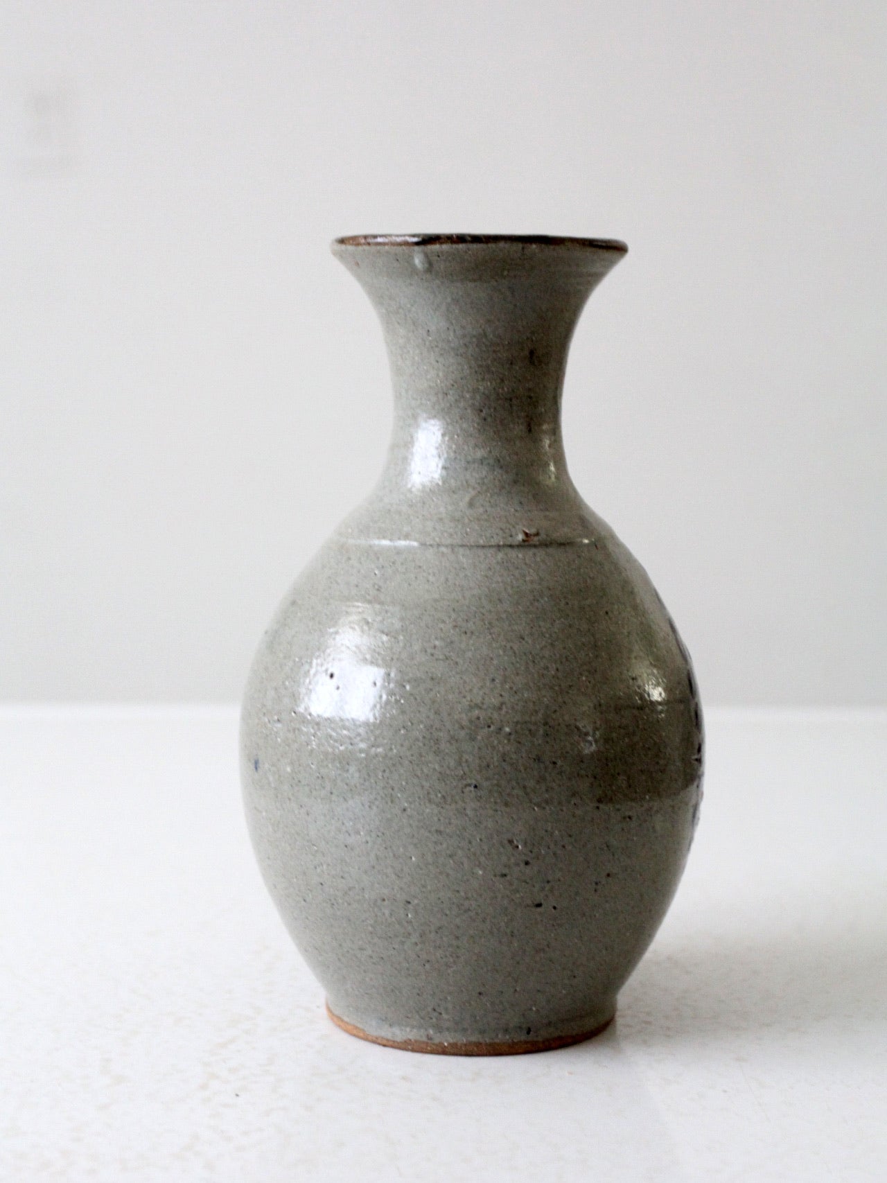 vintage studio pottery salt glaze vase