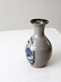 vintage studio pottery salt glaze vase