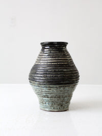 vintage coiled studio pottery vase