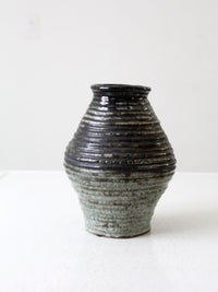 vintage coiled studio pottery vase