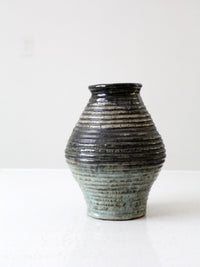 vintage coiled studio pottery vase