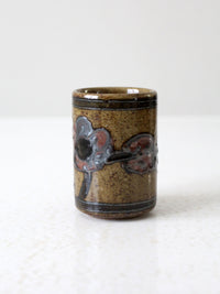 mid-century Otagiri Japanese stoneware cup vase
