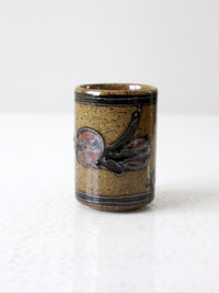 mid-century Otagiri Japanese stoneware cup vase